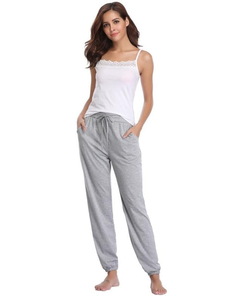 2019 New Women Home Pajama Pants Cotton Bottoms Large Size Casual Sleep Pant Stretch For Gym Sport