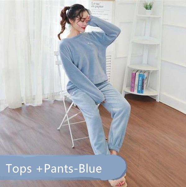 Winter Flannel Sleep Bottoms Long Pants Thick Warm Casual Home Wear Casual Pyjama Trousers Soft Loose Trouser Sleepwear