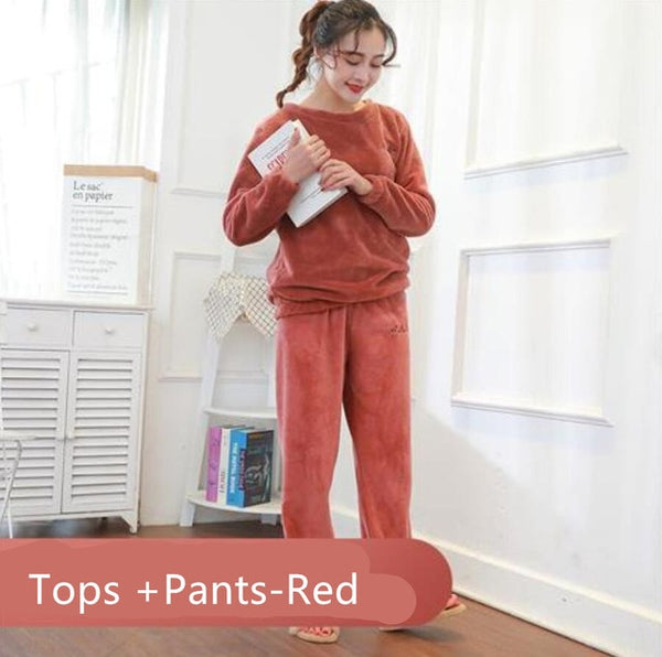 Winter Flannel Sleep Bottoms Long Pants Thick Warm Casual Home Wear Casual Pyjama Trousers Soft Loose Trouser Sleepwear