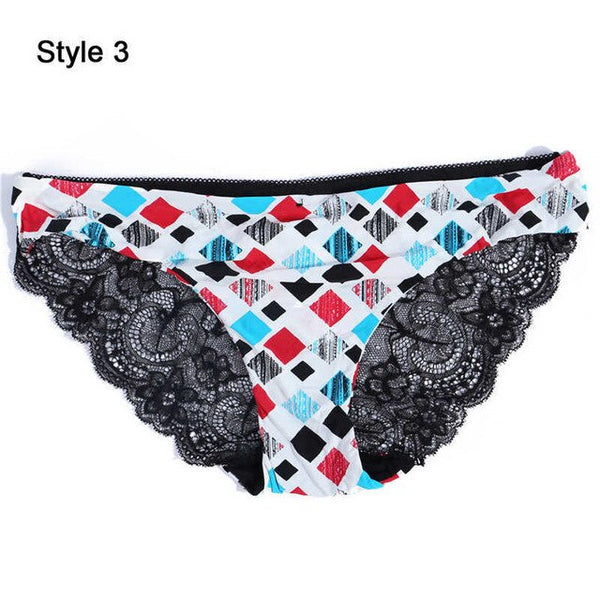 New Women Bikini Panties Low Waist Swimwear Bottom Floral Print Leopard Lace Female Swimsuit Seamless Briefs Beachwear Bathing