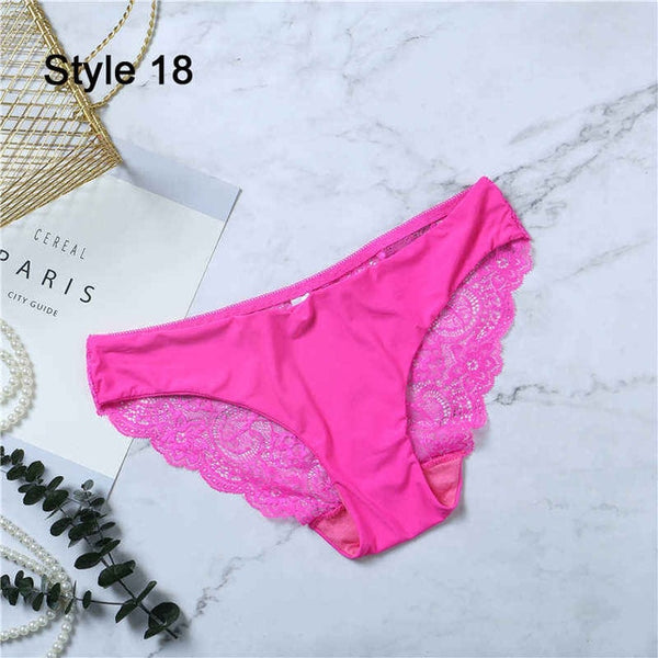 New Women Bikini Panties Low Waist Swimwear Bottom Floral Print Leopard Lace Female Swimsuit Seamless Briefs Beachwear Bathing