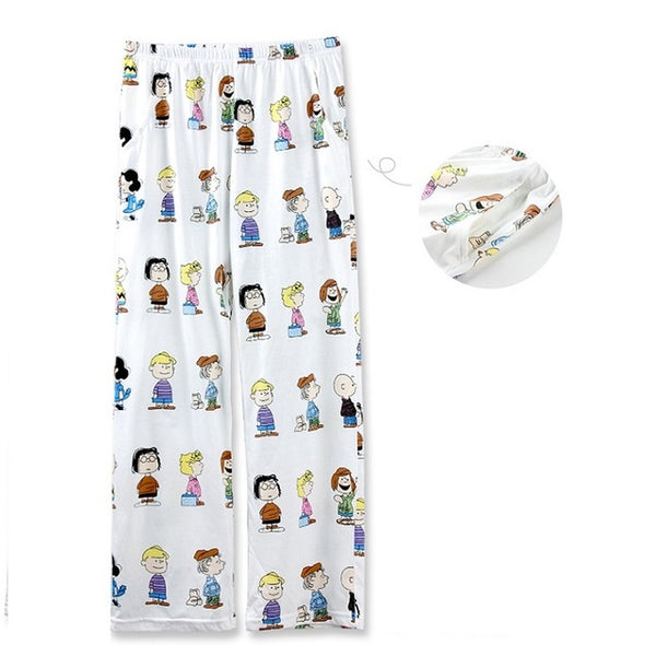 Women Home wear cartoon dog Lounge pants Sleep Bottoms girls cute Pajama Pants comfortable sleepwears Indoor Clothing