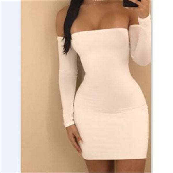 2019 Brand New Women Summer Dressses Hollow Bandage Bodycon Night Club Party Fashion Dresses Off Shoulder Backless Dress Hot