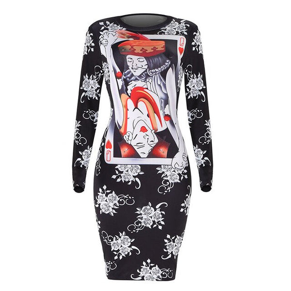 New Sexy print women long dresss Autumn long sleeve sashes bodycon stretch dresses Elegant party female vesitidos Plus size