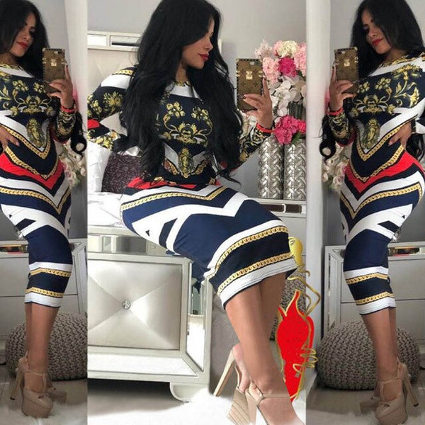 New Sexy print women long dresss Autumn long sleeve sashes bodycon stretch dresses Elegant party female vesitidos Plus size