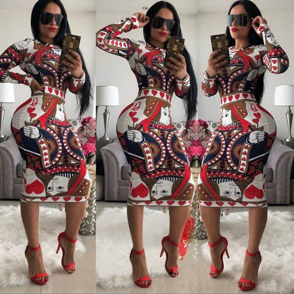 New Sexy print women long dresss Autumn long sleeve sashes bodycon stretch dresses Elegant party female vesitidos Plus size