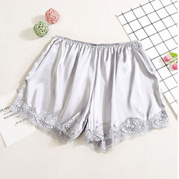 2018 Plus Size Satin Kitten Silky Elastic Waist Women Men Home Sleep Tracksuit Bottom Short Pants Pajama Nightwear Shorts