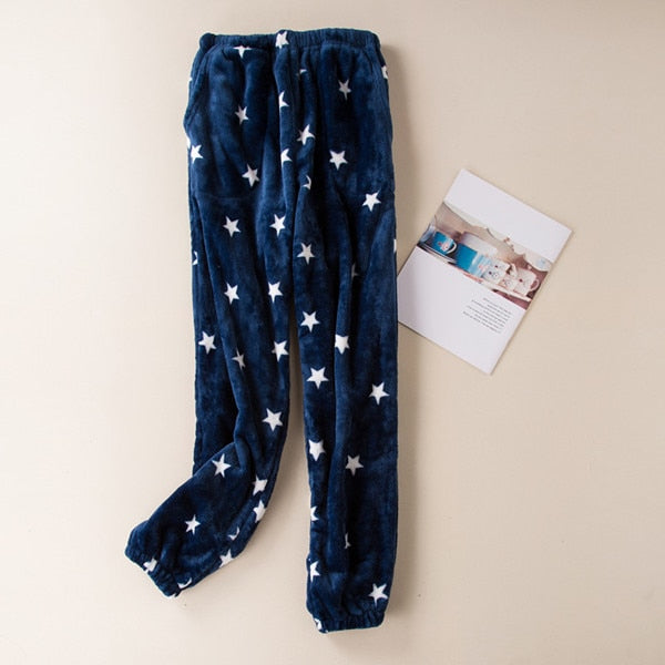 Fdfklak winter new flannel pajama pants women bottoms pants lounge wear Thicken warm trousers women sleep bottoms Q1413