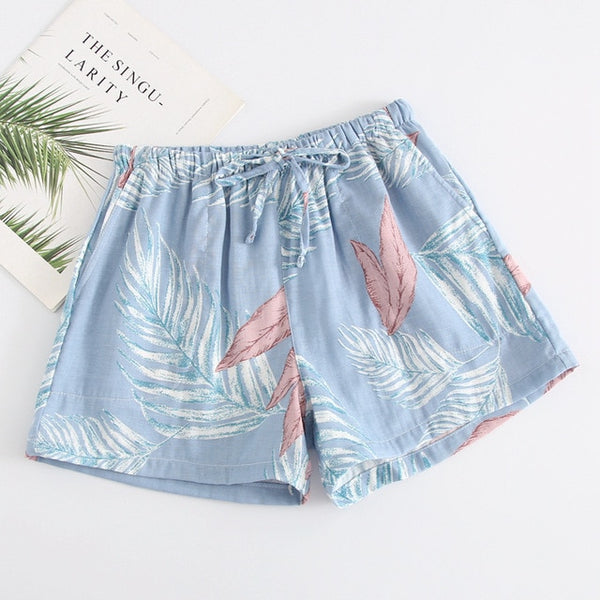 2019 hot sale Summer fresh shorts sleep women bottoms soft 100% gauze cotton women home pajamas pants women shorts pyjamas