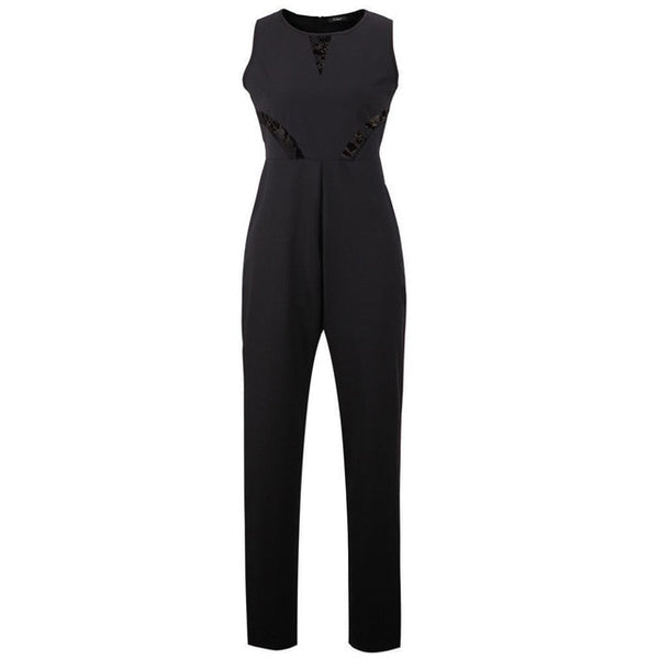 Women Summer Clothes Sleeveless Jumpsuit Lace Playsuit Ladies Thin Fabric Slim Long Pants Full Length Jumpsuit