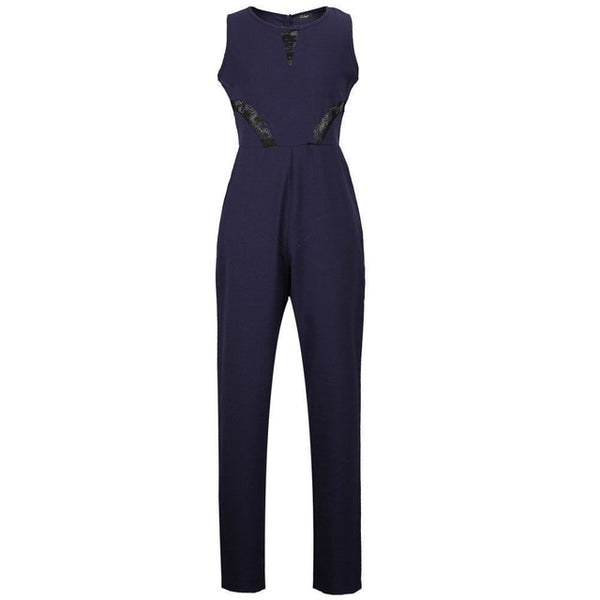Women Summer Clothes Sleeveless Jumpsuit Lace Playsuit Ladies Thin Fabric Slim Long Pants Full Length Jumpsuit