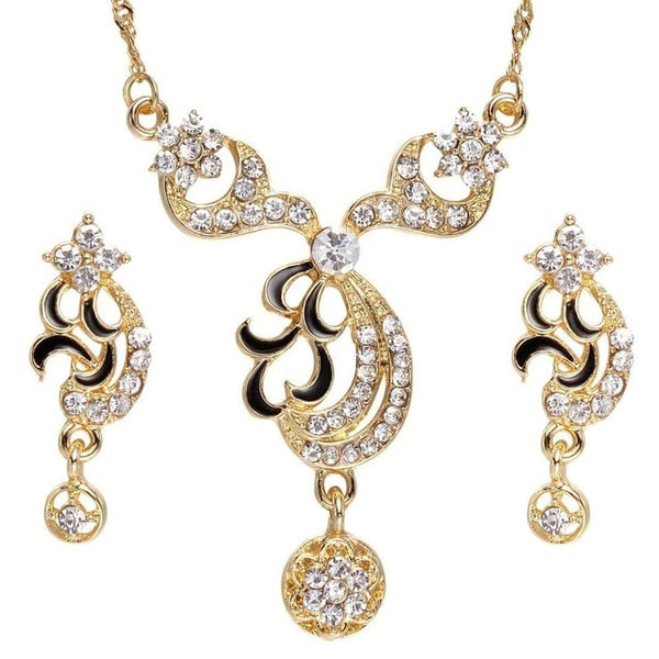 2019 African Jewelry Set Dubai Gold Silver Jewelry Sets For Women Crystal Beads Wedding Jewellery Set Bridal Costume Jewelery